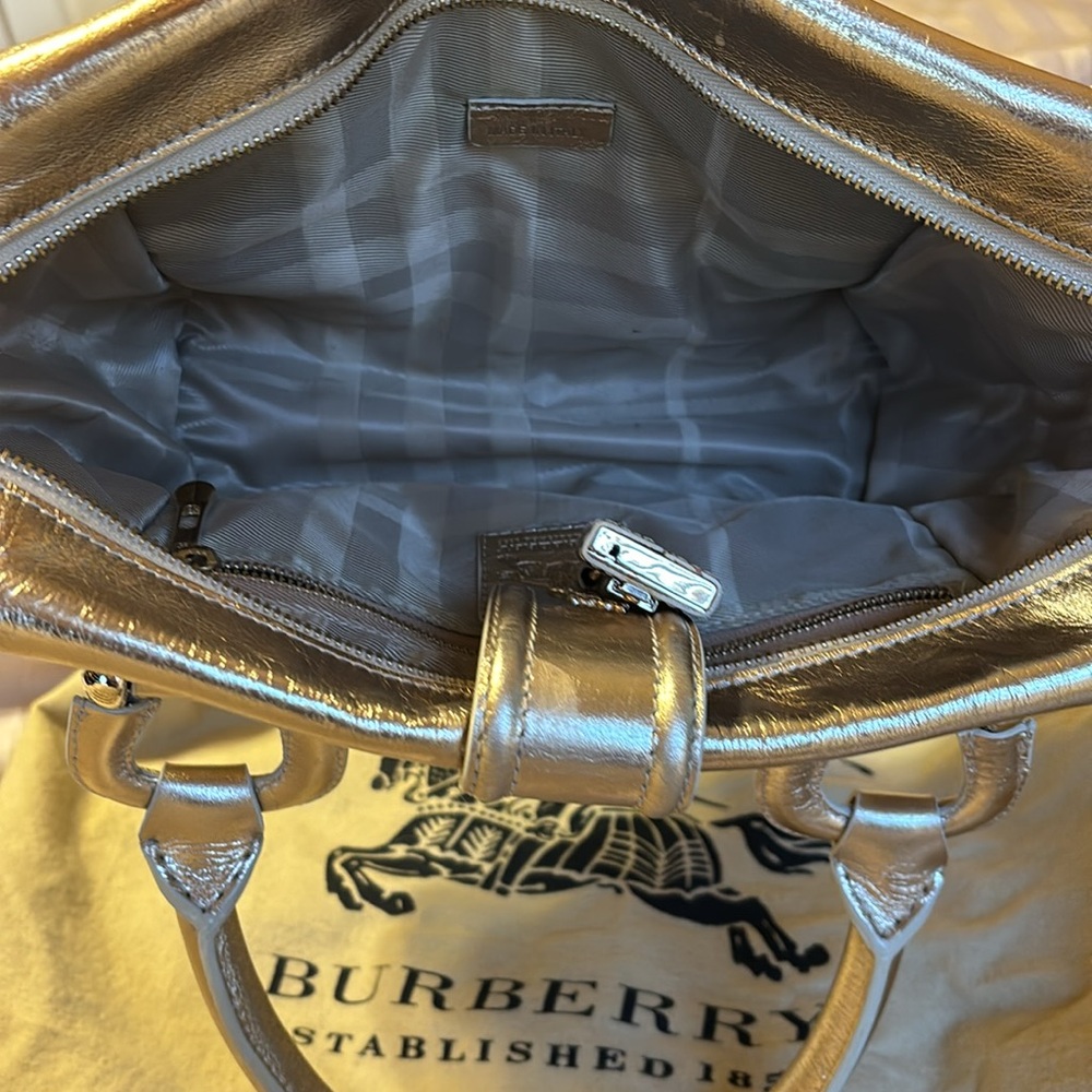 Burberry Metallic Gold Satchel - Picture 4 of 5